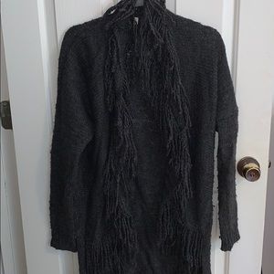 Hollister oversized cardigan with fringe